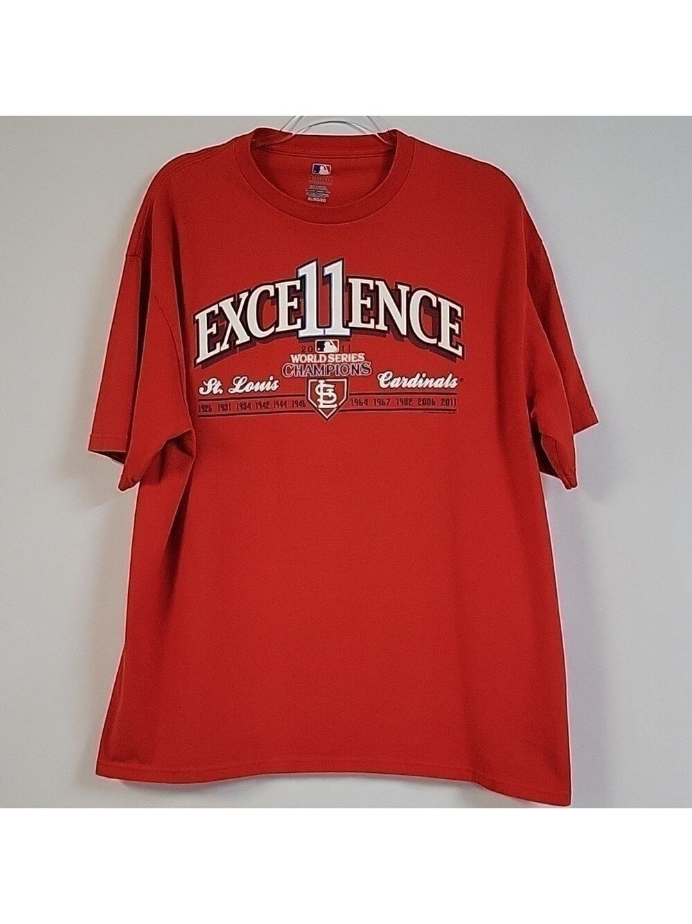 MLB St. Louis Cardinals 11x World Series Champions Exce11ence T-Shirt, Size XL